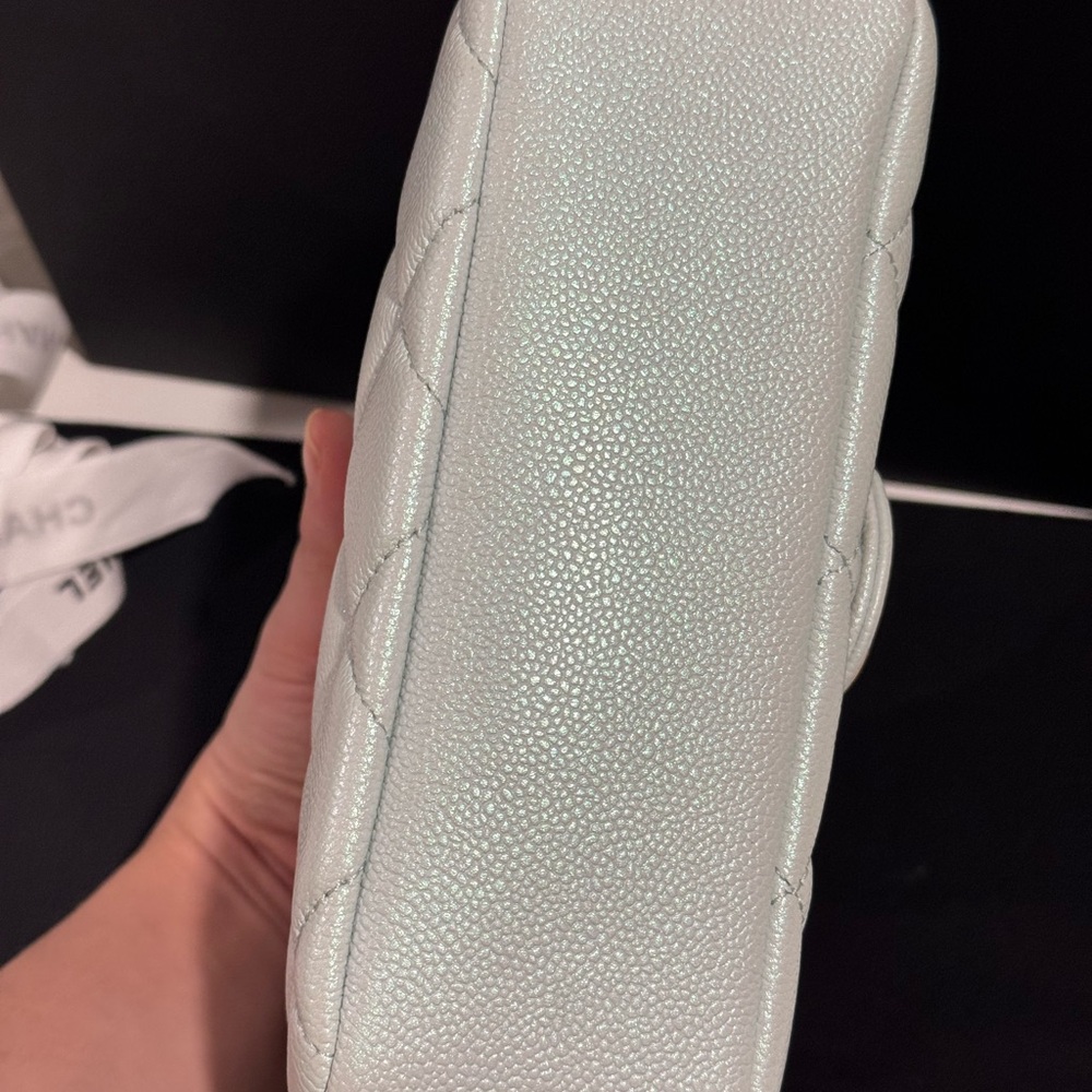 Chanel My Perfect Mini Bag – Iridescent Green (Light Blue Hue) Crossbody Handbag - Picture 15 of 15